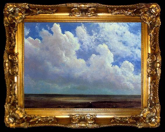 framed  Albert Bierstadt Beach Scene, ta009-2